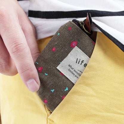 Pekanbaru Pouch Dompet Koin Resleting Live Style Kanvas Dompet Serbaguna Sleting Motif
