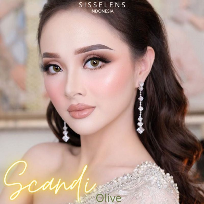Pekanbaru Softlens Sisse Lens Scandi Gray/Hazel/Olive Normal Hingga Minus 14.5Mm Softlens Tanpa Ring