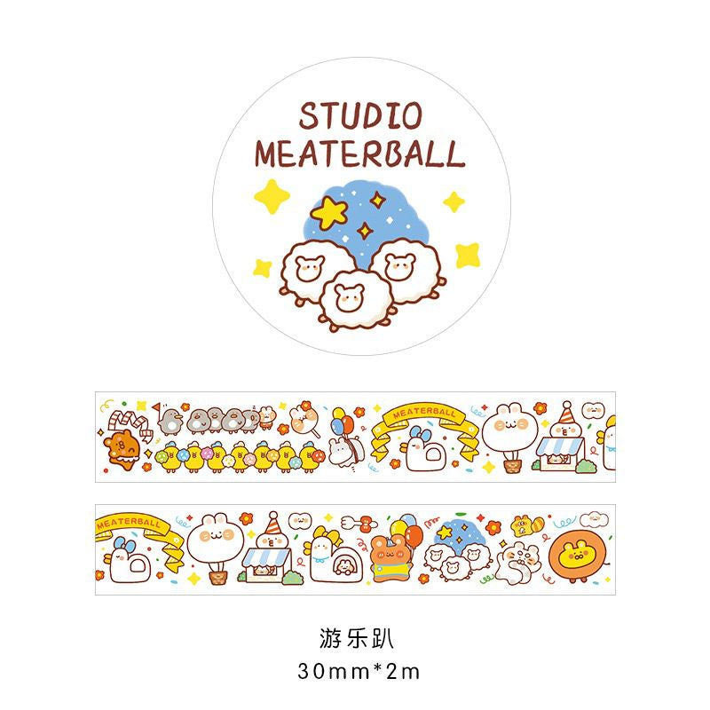 Pekanbaru Stiker Roll Motif Cartoon Unik Lucu Roll Tape Scrapbook DIY Stationary Sticker Kit Book Journal Decoration Selotip Washi Tape Kartun Jepang Dekorasi DIY
