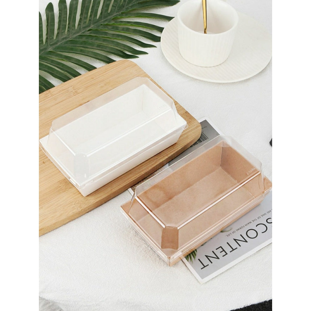 Pekanbaru Mini Cake Box / Kotak Kue Mini Warna Kraft Putih Dengan Tutup