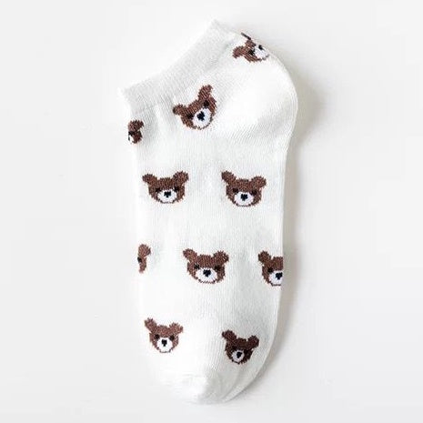 Pekanbaru Kaos Kaki Beruang Coklat Cute Women Socks Import Kaos Kaki Berkualitas Brown Bear Kaos Kaki Lucu Korean Style