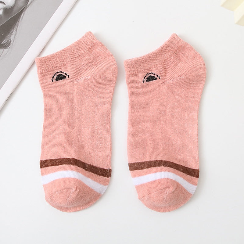 Pekanbaru Kaos Kaki Kucing Lucu Pink Cat Women Socks Import Kaos Kaki Berkualitas Pinky Imut Korean Style