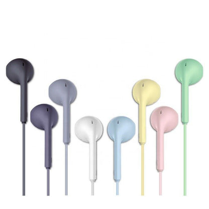 Pekanbaru Headset Macaron U19 Hifi Stereo Extra Bass Handsfree Matte Colorfull Earphone
