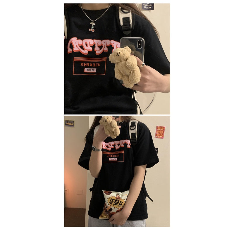 Pekanbaru Kaos Oversize Friday Weekend Start T-shirt Unisex Model Korea Unik Korean Style