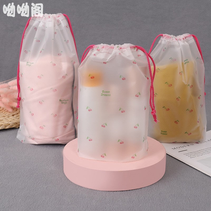 Pekanbaru HR-[POUCH SERUT] Travel Pouch Organizer Bag Tas Serut Tempat Penyimpanan Alat Make Up Mandi Waterproof