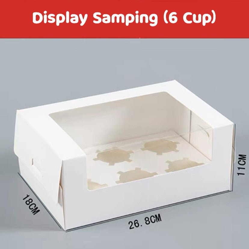 Pekanbaru Box / Kotak Cupcake Muffin Karton Dengan Display
