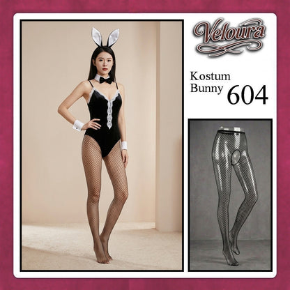 Pekalongan Veloura Rabbit Cosplay Set - Lingerie Kostum Polwan Seksi Playful Bunny 605