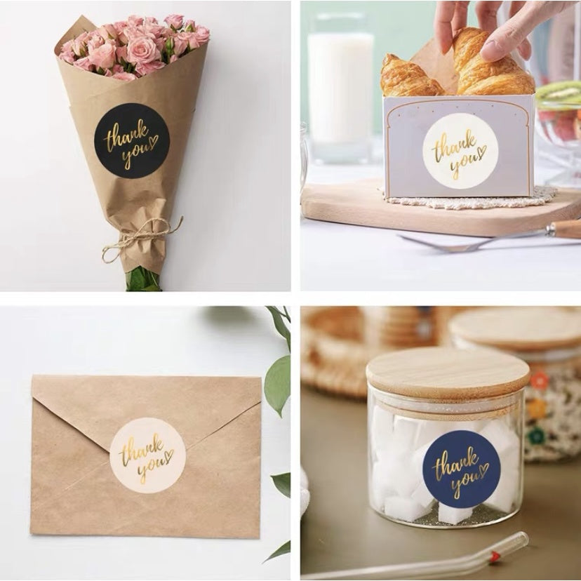 Pekanbaru Sticker / Stiker Hampers Bulat Thank You Per Pack
