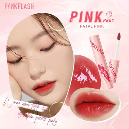 Pekanbaru Pinkflash Watery Glam Lipgloss Super Glossy Shiny Lip Tint High Quality