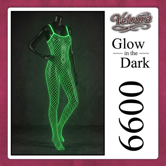 Pekalongan Veloura Bodysuit Spandek Sexy Lingerie Glow in the Dark Net Clothes - GITD 6600