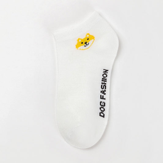 Pekanbaru Kaos Kaki Lilac Ungu Doggy Women Socks Import Cute Kaos Kaki Berkualitas Kaus Kaki Lembut Nyaman Korean Style