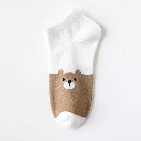 Pekanbaru Kaos Kaki Beruang Coklat Cute Women Socks Import Kaos Kaki Berkualitas Brown Bear Kaos Kaki Lucu Korean Style