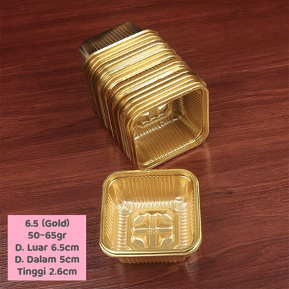 Pekanbaru Mooncake Tray / Alas Kue Bulan Warna Emas Dan Bening Berbagai Ukuran Per Pack
