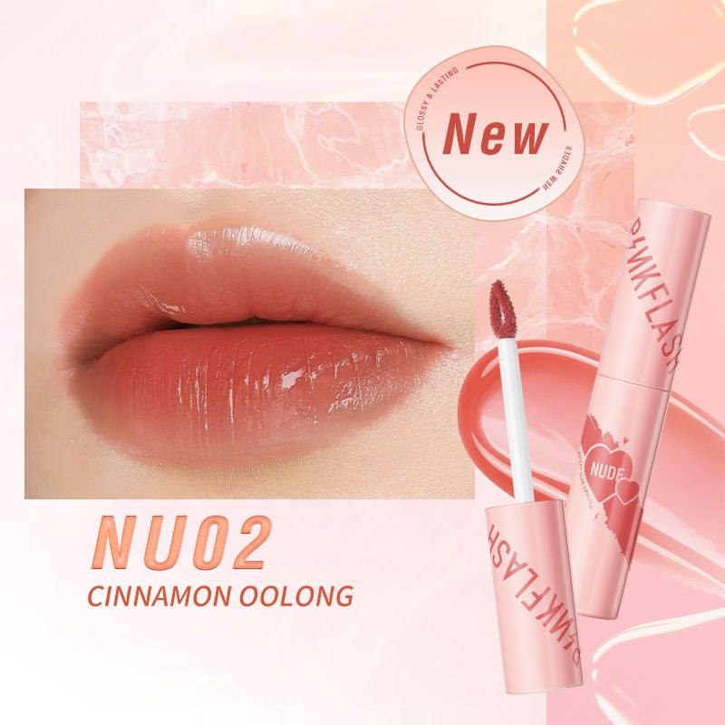 Pekanbaru Pinkflash Watery Glam Lipgloss Super Glossy Shiny Lip Tint High Quality