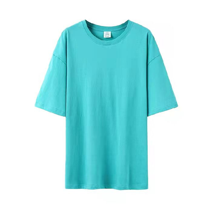 Pekanbaru Kaos Polos 100% Cotton Kaos Lengan Pendek Simple Tanpa Gambar Warna Warni Colorful Plain T-shirt Kaos Couple Teman Pacar Keluarga Sahabat Unisex Kaos Oversize Berkualitas Unisex Korean Style