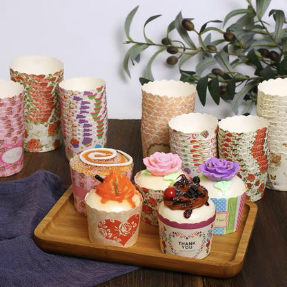 Pekanbaru Paper Case Muffin Cupcake Bulat Motif (Per 25Pcs)