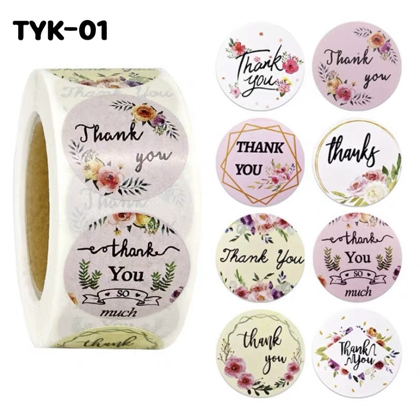 Pekanbaru Sticker / Stiker Hampers Bulat Thank You Per Pack