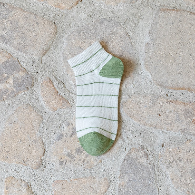 Pekanbaru Kaos Kaki Hijau Lime Green White Women Socks Import Kaos Kaki Unik Lucu Berkualitas
