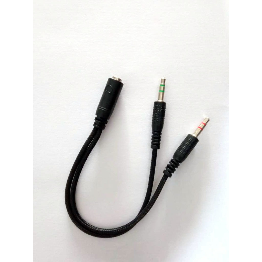Pekanbaru Kabel Audio Headset 1 Female To 2 Male