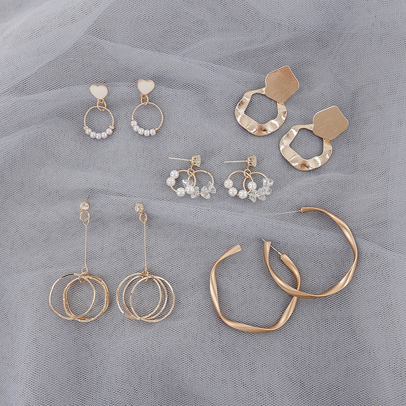 Pekanbaru Anting Emas Besar Panjang Elegan Simple Love Putih Permata Mutiara Gold Long Woman Earrings Anting Berkualitas Unik Berkualitas Korean Style