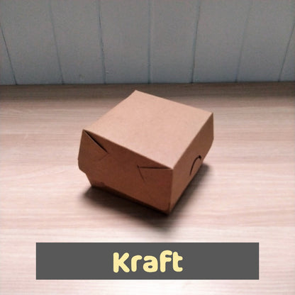 Pekanbaru Box / Kotak Burger Warna Kraft Putih