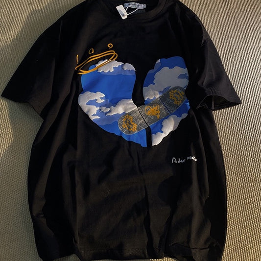 Pekanbaru Kaos Oversize Awan Love Plester Angel Malaikat Kaos Trending Hype Kaos Keren Berkualitas Korean Style
