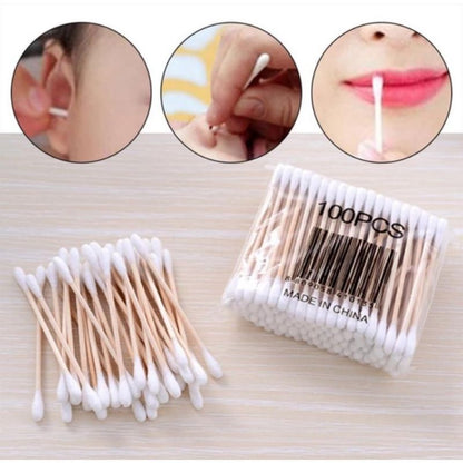 Pekanbaru (100 Pcs) Cotton Buds Bambu / Cotton Swab Bamboo / Cotton Bud Kayu
