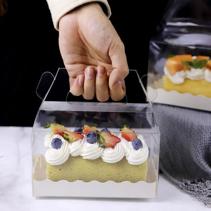 Pekanbaru Roll Cake Box / Kotak Bolu Gulung Mika Bening