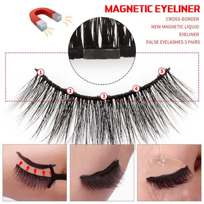 Pekanbaru Eyelash Magnetic 1 Set Lengkap Bulu Mata Magnet 3 Psg