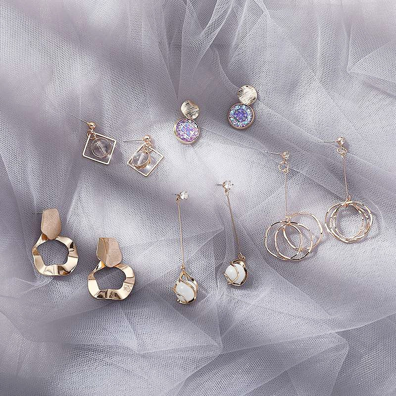 Pekanbaru Anting Wanita Emerald Gold Silver Bling Bling Simple Elegan Woman Emerald Earrings Anting Berkualitas Anting Drop Anting Hook Korean Style