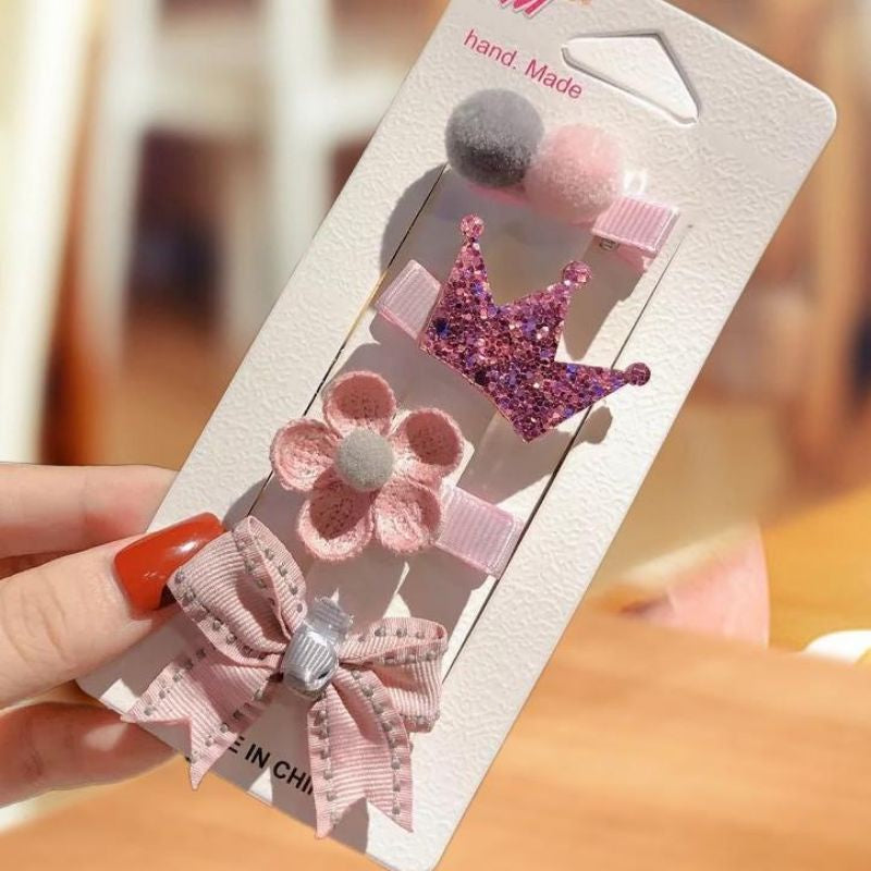 Pekanbaru 4 Pcs Set Jepit Rambut Korea Anak Korean Fashion Hair Clip Lucu