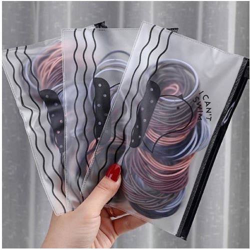 Pekanbaru HR- IKAT RAMBUT KOREA 100PCS FREE POUCH Karet Warna Polos Gelang Tali Kunciran Aksesoris Anak Kuncir