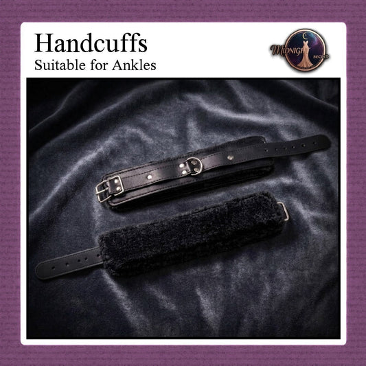 Pekalongan Midnight Handcuffs - Borgol Tangan Velvet PU Leather - Wrist Band