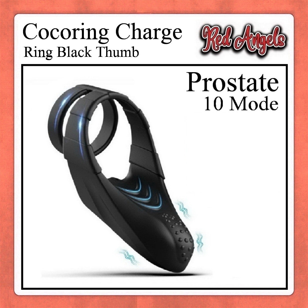 Pekalongan Red Angels Vibrator Cock Ring Thumb Prostate Charge