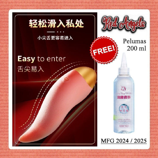 Pekalongan Red Angels Vibrator Sweet Tounge Lick Free Pelumas / Lubricant
