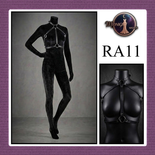 Pekalongan Midnight Body Sexy Harness RA11 - Lingerie Fashion Gothic Streetwear PU Leather