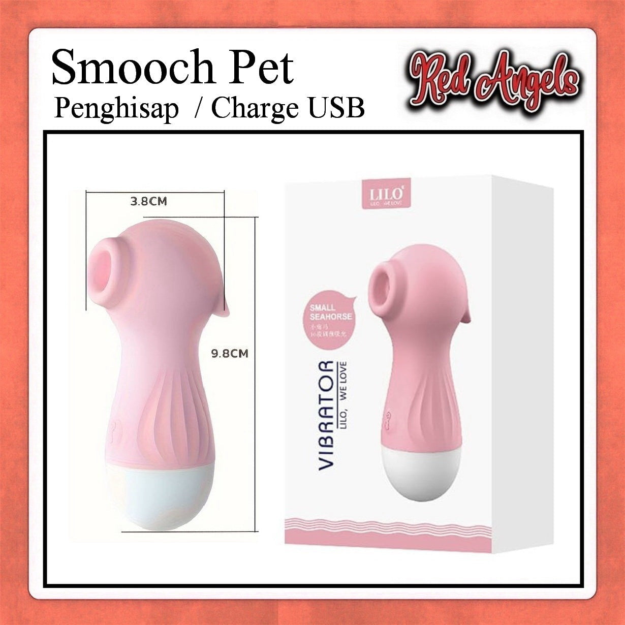 Pekalongan Red Angels Vibrator Smooch Pet Penghisap Charger USB