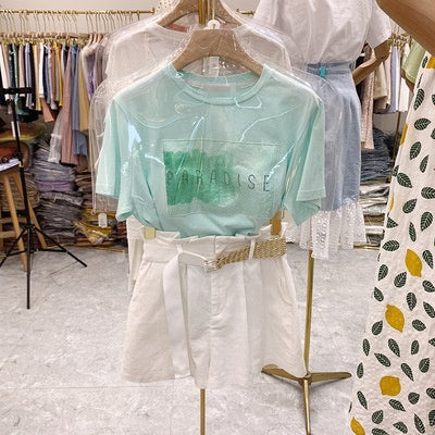 Pekanbaru Kaos Oversize Paradise Atasan Korea Lucu Unik T-shirt Berkualitas Korean Style