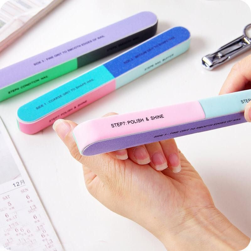 Pekanbaru Pengasahan Pengilap Kuku 7 Sisi Kikir  Pengasah Asahan Kuku Nail Buffer