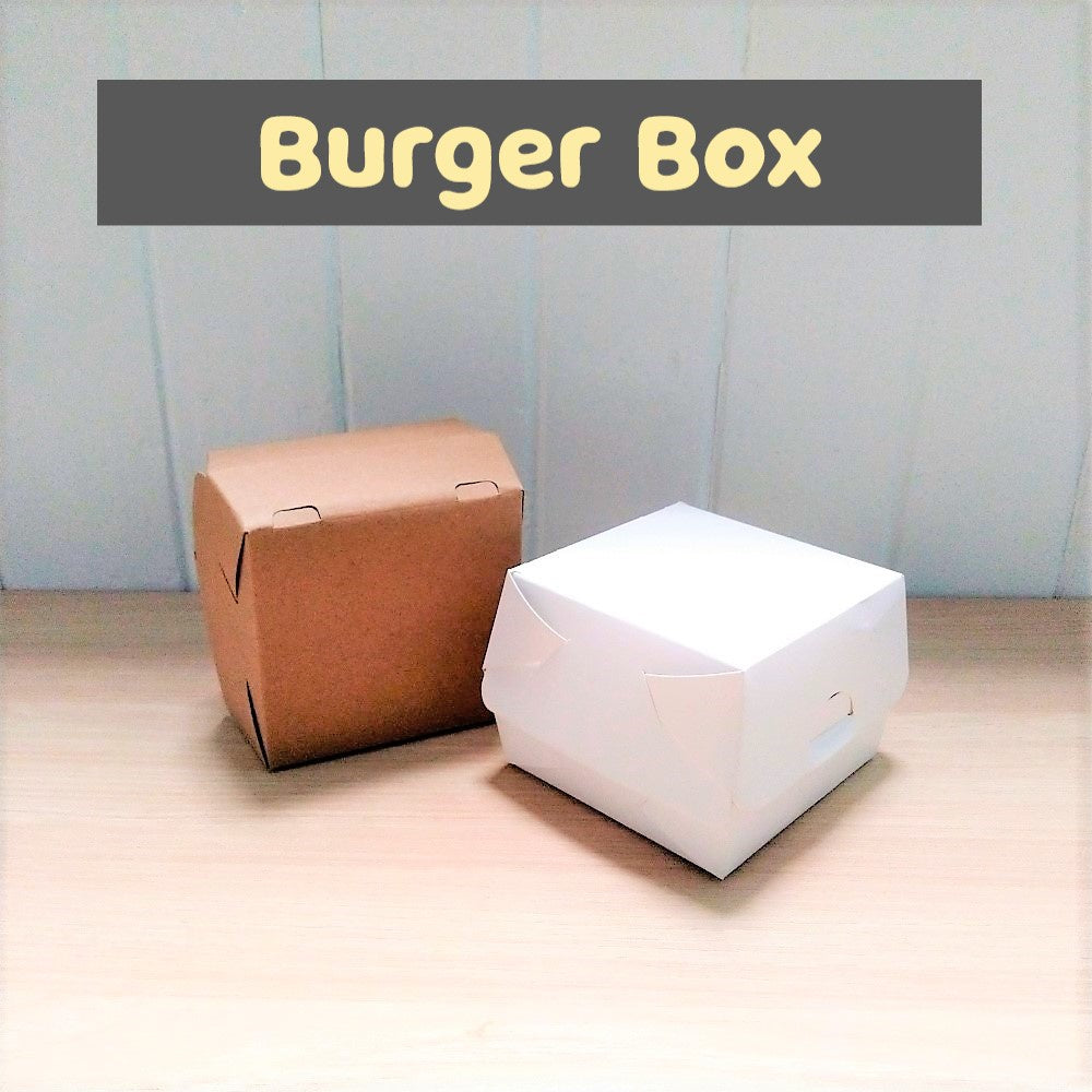 Pekanbaru Box / Kotak Burger Warna Kraft Putih