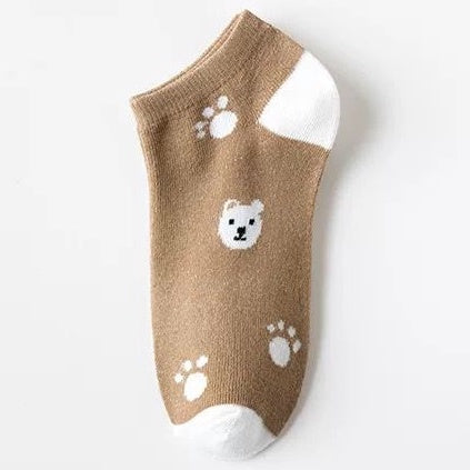 Pekanbaru Kaos Kaki Beruang Coklat Cute Women Socks Import Kaos Kaki Berkualitas Brown Bear Kaos Kaki Lucu Korean Style