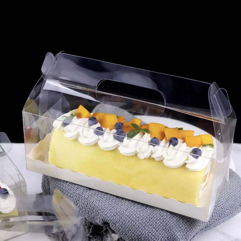 Pekanbaru Roll Cake Box / Kotak Bolu Gulung Mika Bening