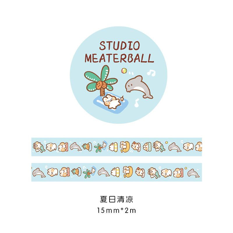 Pekanbaru Stiker Roll Motif Cartoon Unik Lucu Roll Tape Scrapbook DIY Stationary Sticker Kit Book Journal Decoration Selotip Washi Tape Kartun Jepang Dekorasi DIY