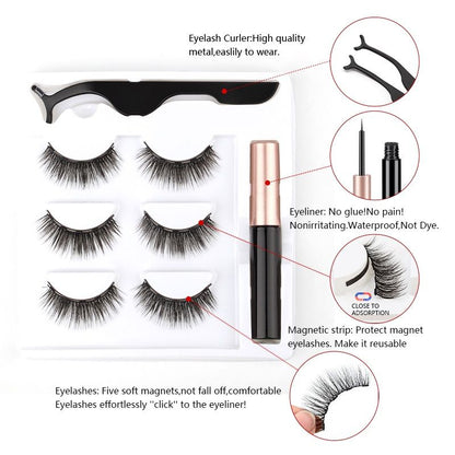 Pekanbaru Eyelash Magnetic 1 Set Lengkap Bulu Mata Magnet 3 Psg