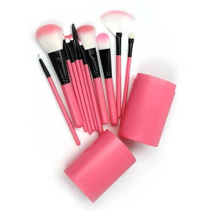 Pekanbaru (Isi 12Pcs) Kuas Make Up Tabung 12Pcs Make Up Brush 12 Set In 1 Tube Import Murah