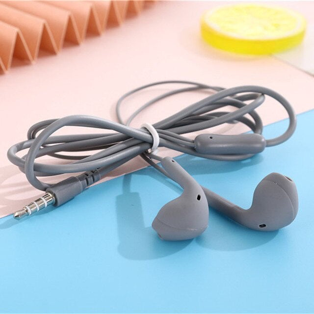 Pekanbaru HR- Headset U19 Macaron Matte Colorfull Hifi Stereo Extra Bass Handsfree Earphone Jack 3.5mm with Mic