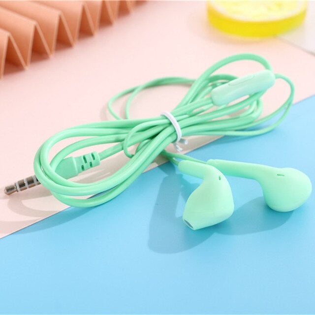 Pekanbaru HR- Headset U19 Macaron Matte Colorfull Hifi Stereo Extra Bass Handsfree Earphone Jack 3.5mm with Mic