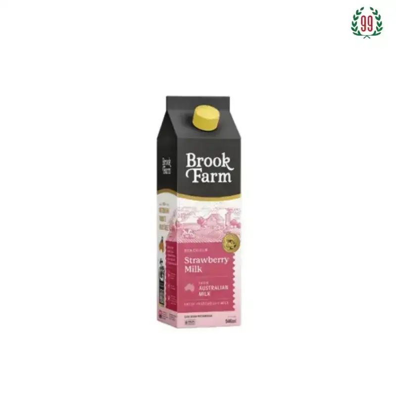 Pekanbaru Brookfarm Fresh Milk Strawberry 946Ml