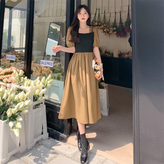 Pekanbaru Dress Wanita Panjang Kasual Hitam Moka Cream Dress With Outer Tank Top Simple Elegan Berkualitas Casual High Quality Simply Dress For Working Dress Polos Dress Jalan Dress Kerja Soft Color Korean Style