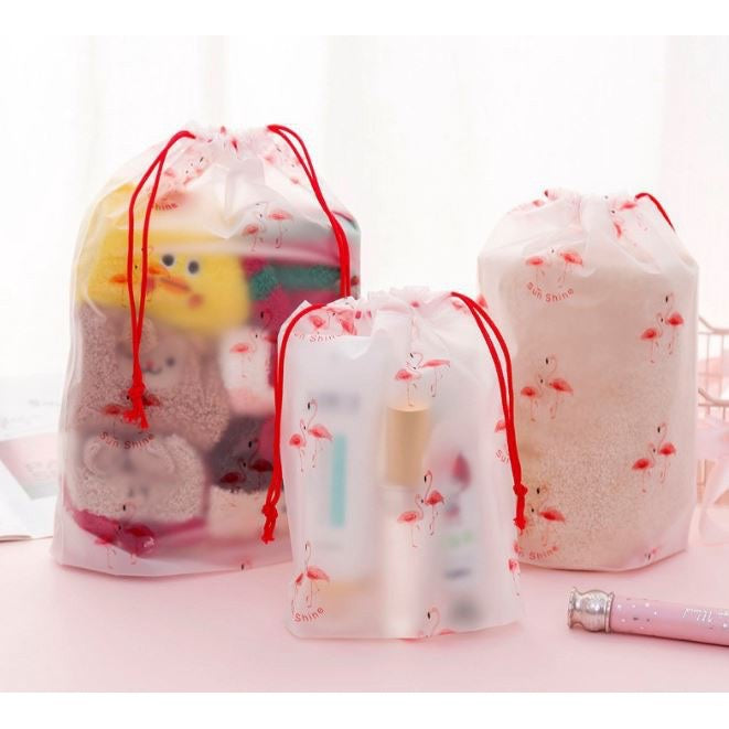 Pekanbaru HR-[POUCH SERUT] Travel Pouch Organizer Bag Tas Serut Tempat Penyimpanan Alat Make Up Mandi Waterproof